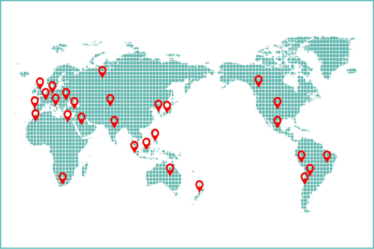 BKM global export map
